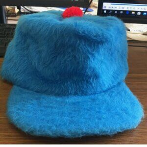 Vintage Fuzzy Blue Size Small Cap Winter Ear Flaps Unisex 22"
